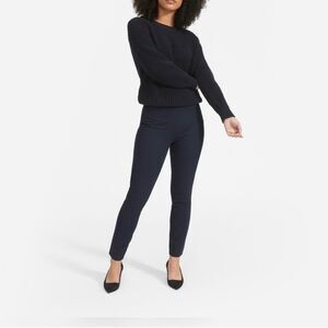 NWT Everlane Stretch work pants slit back Navy Blue size 4‎